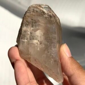 Himalayan Light Brown Crystal with Inner Scenery & Mineral Skin 16K